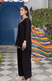 3 Piece Lawn Suit with Shafoon Dupatta, Short Shirt & Farshi Shalwar