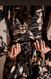 Black & Golden Court Set – Premium Korean Silk