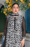 3 Piece Korean Silk Suit with Shafoon Dupatta & Straight Trouser