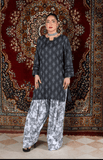 2 Piece Lawn Suit with Long Shirt & Farshi Shalwar