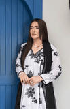 3 Piece Lawn Suit with Shafoon Dupatta & Bell Bottom Trouser