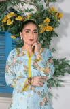 2 Piece Lawn Suit with Long Shirt & Straight Trouser